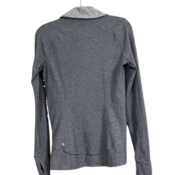 Lululemon Half Zip Pullover Jacket Thumbholes Athletic‎ Gray Size 6 - Picture 2 of 7